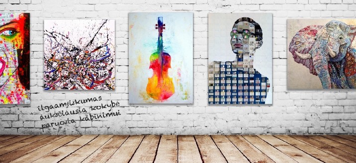 Paveikslai šiuolaikiškam interjerui