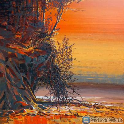 Paveikslas "Gintarinė Karklės pakrantė" 100x100