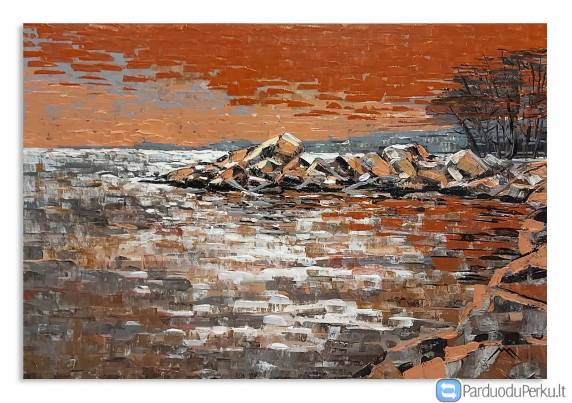 Paveikslas "Nidos pakrantė pavasarį" akrilas 1000x700 mm.