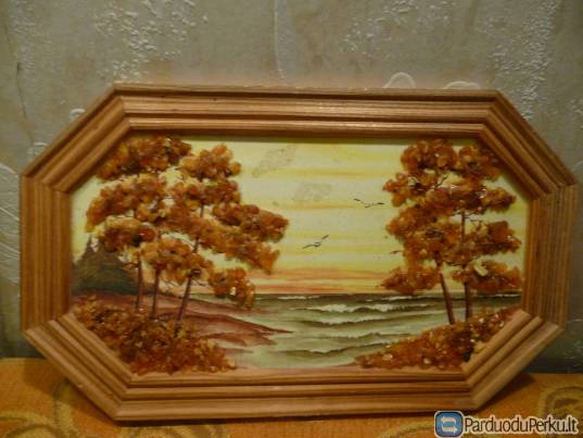 Paveikslas su gintarais