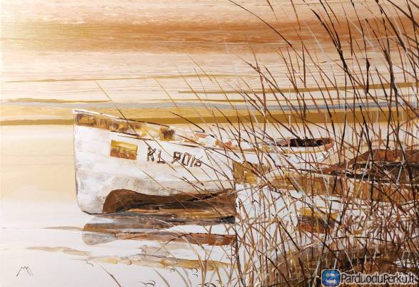 Paveikslas "Valtys pakrantėje" 70x100 cm