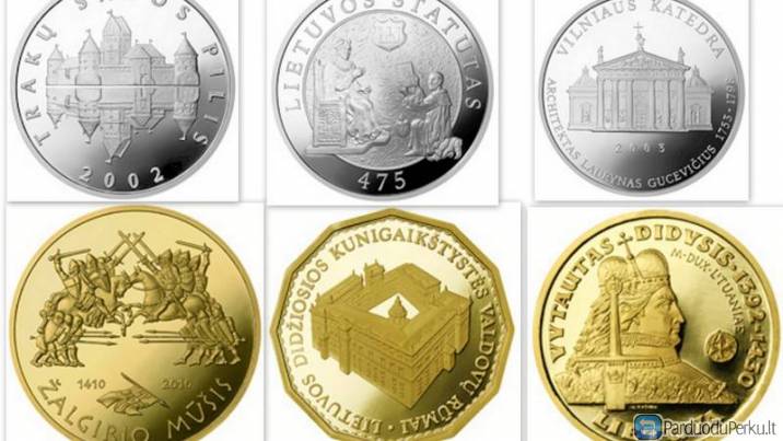 PERKU AUKSINES IR SIDABRINES MONETAS