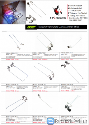 PIGIAUSIAI. ACER KOMPIUTERIO LANKSTAI, VYRIAI, EKRANO LAIKIKLIAI, ŠIAULIAI