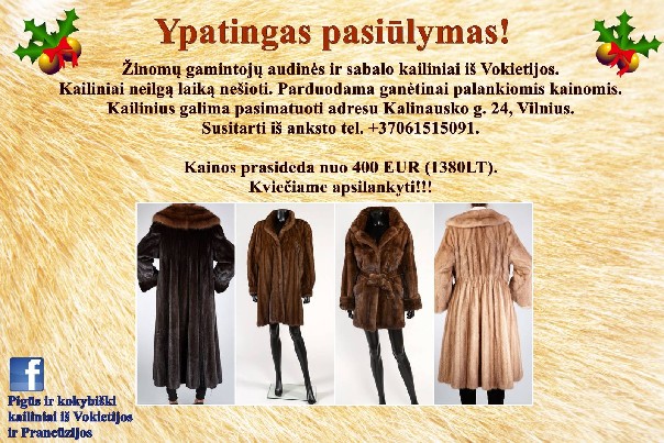 Pigūs ir kokybiški kailiniai iš Vokietijos