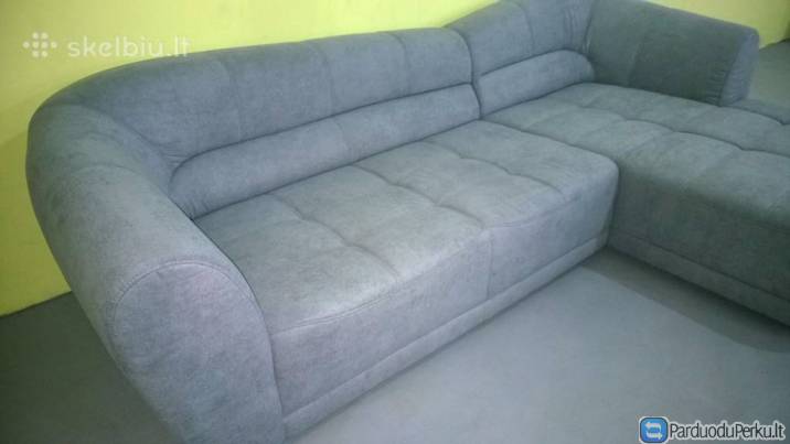 Pilkas minkštas kampas be miego funkcijos