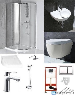 Pilnas dušo kambario įrangos komplektas