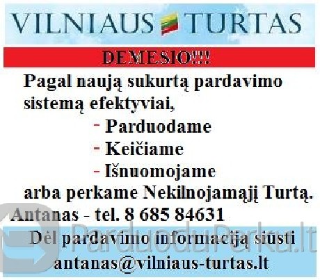 Pirksime sklypą arba komercines patalpas