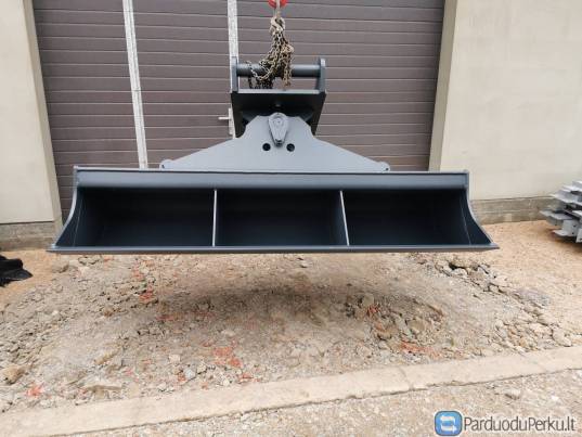 Planiravimo kaušai ekskavatoriams, greitos jungtys