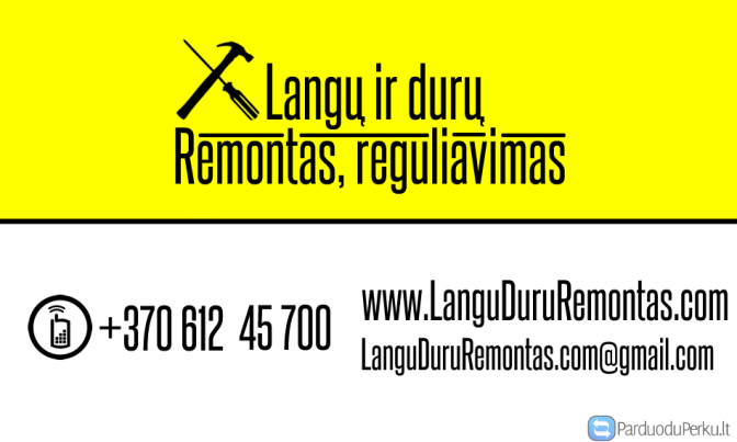 PLASTIKINIŲ LANGŲ REMONTAS KLAIPĖDOJE