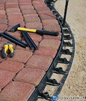 Plastikiniai bortai trinkelėms, vejai