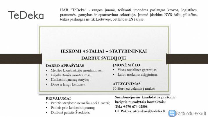 Plataus profilio statybininkas