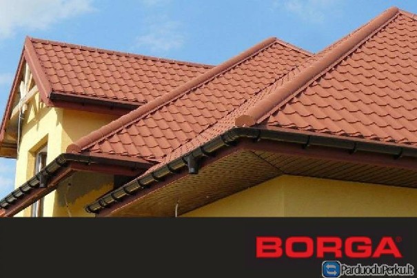 Plieninė stogo danga Borga Elegant čerpės imitacija