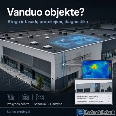 Plokščių stogų ir fasadų pratekėjimų diagnostika