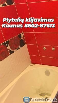 Plytelių klijavimas Kaunas 8602-87613 Vonios, virtuvės remontas