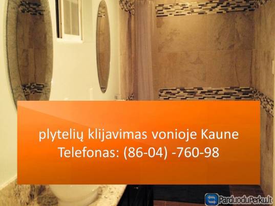 plytelių klijavimas vonioje Kaune