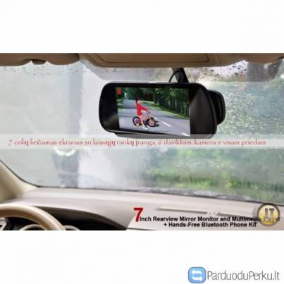 PMC-310 PARKAVIMO SISTEMA VEIDRODYJE SU BLUETOOTH, KAMERA
