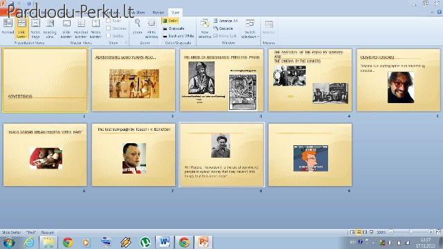 Powerpoint prezentacijos, skaidres