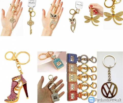 Prabangiai atrodantys raktų pakabukai