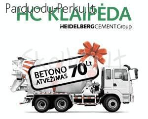 Prekinis betonas. Pristatymas 70 lt (9m3) Klaipėda