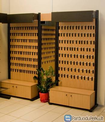 Prekybiniai baldai, Lentynos, kabyklos
