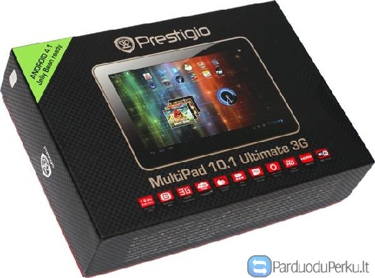 Prestigio MultiPad 10.1Planšetė + Odinis įdėkl