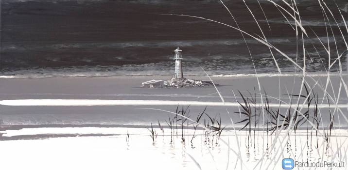 "Prieš audrą Pervalkoje". 50x100 cm.
