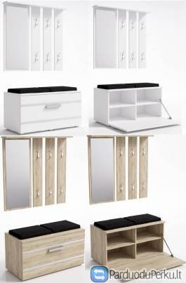 Prieškambario baldai batų dėžė spintele komoda