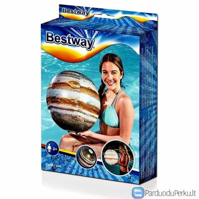 Pripučiamas šviečiantis paplūdimio kamuolys “Jupiteris”, 61 cm