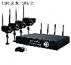 Profesionali 4 bevielių kamerų sistema su DVR vaizdo įrašymo