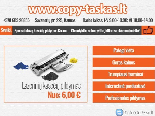 Profesionalus kasečių pildymas Kaune