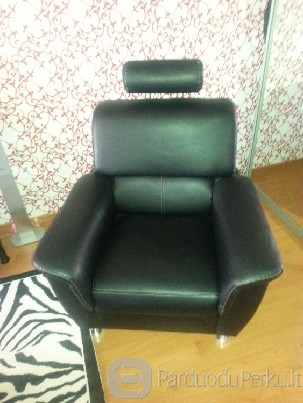 Puikios būklės eko odos fotelis