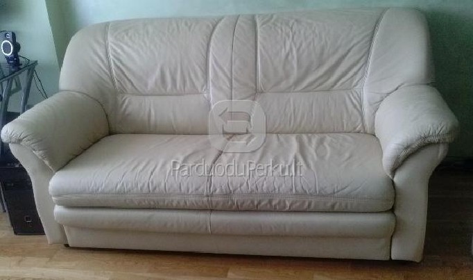 Puikios buklės odinis komplektas 3+1+pufas