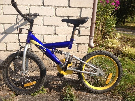 Puikios techninės buklės 16 colių dviratukas