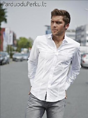 Puikūs balti stilingi vyriški marškiniai