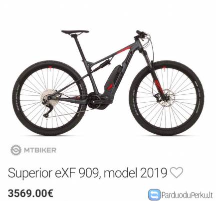 Puikus Dviratis superior exF 909 2019