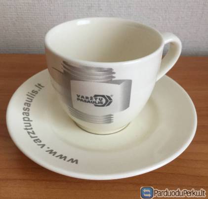 Puodelis  su  logotipu