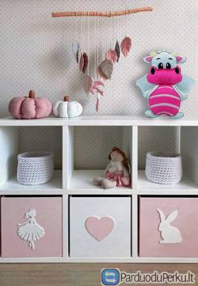 Rankų darbo lininis žaislas "Drakoniukas"