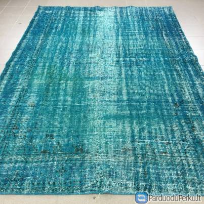 Rankų darbo vintage stiliaus vilnos kilimas 198x286 cm