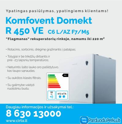 Rekuperatorius Komfovent Domekt