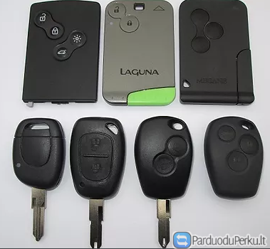 Renault raktas kortelė pultelis