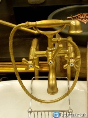 Retro, klasikiniai, natūralaus žalvario maišytuvai Nicolazzi