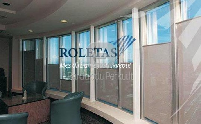 Roletai, žaliuzės, tinkleliai, romanetės.