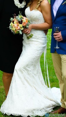 Romantiška, elegantiška vestuvinę suknele