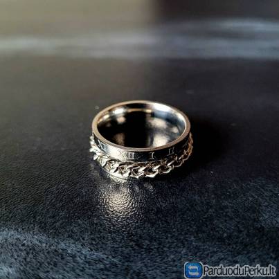 Romėniškas žiedas su besisukančia grandine - Naujas