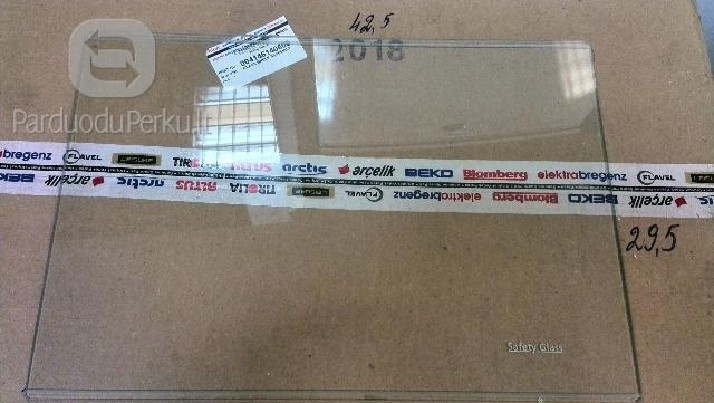 Šaldytuvų stiklinės lentynos 42,5x29,5.15lt.