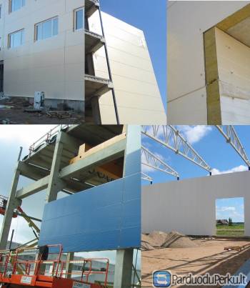 Sandwich plokščių montavaimas