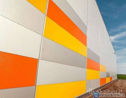 Sandwich plokščių montavimo darbai,Ventiliuojami fasadai.