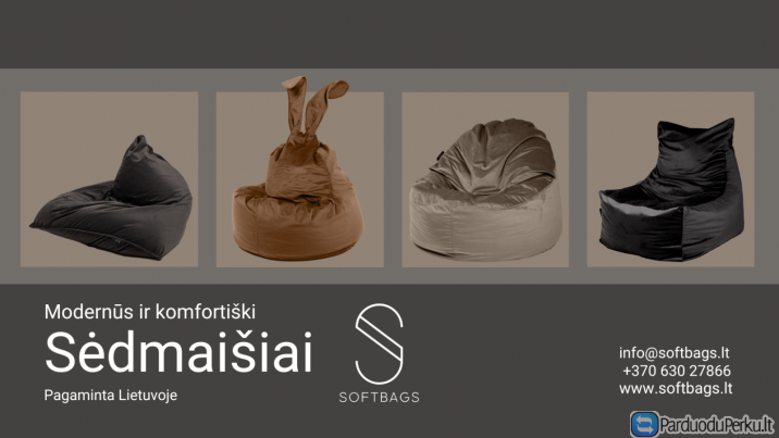 Sėdmaišiai gaminti Lietuvoje! jokių alergizuojančių ar kenksmingų medžiagų audiniuose!