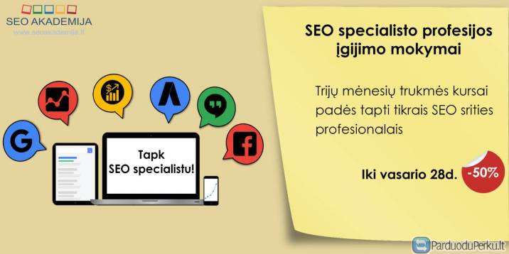 SEO specialisto profesijos įgijimo mokymai