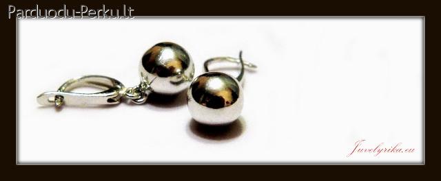 Sidabriniai auskarai - burbulai A104